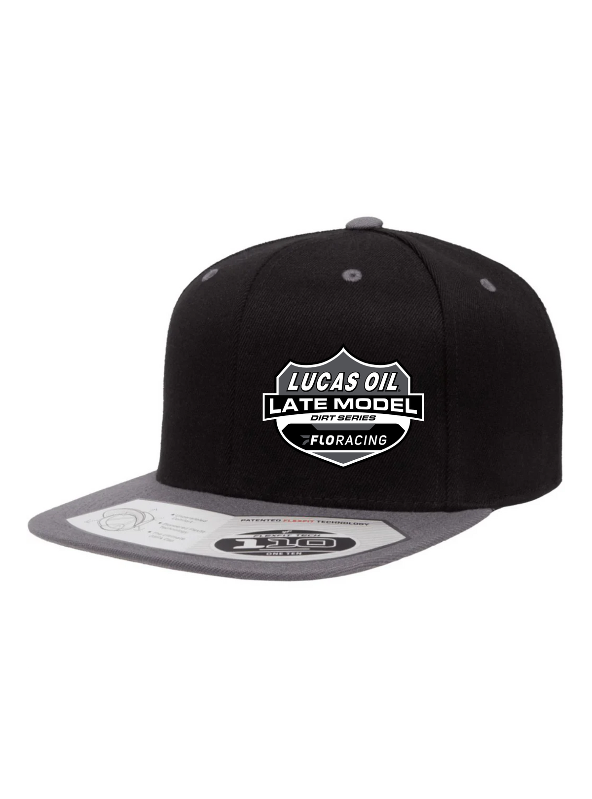 LUCAS OIL - Logo 110 Snapback Trucker Hat - Black / Grey