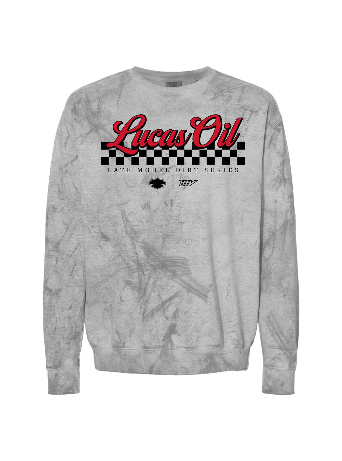 LUCAS OIL - Checkered Stone Ladies Crewneck