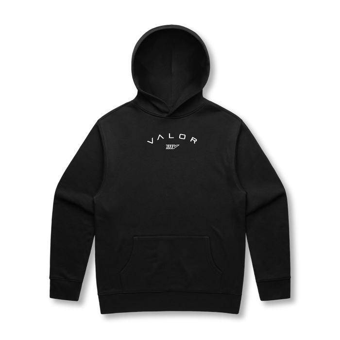 Pure Arch Embroidered Black Hoodie