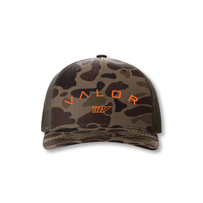 Duck Camo Pure Arch Valor Hats — Bark Duck Camo