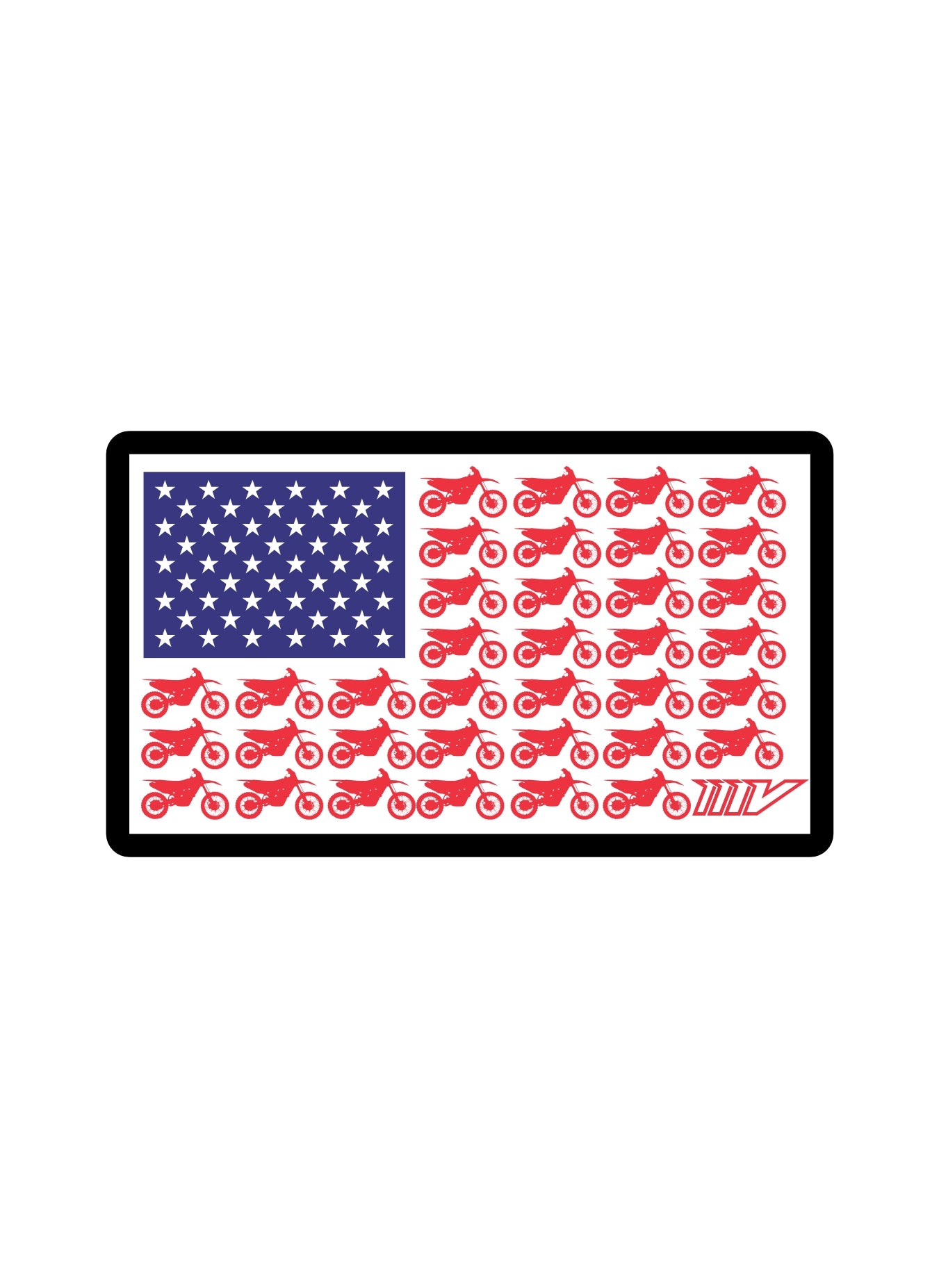 Dirtbike Flag Sticker